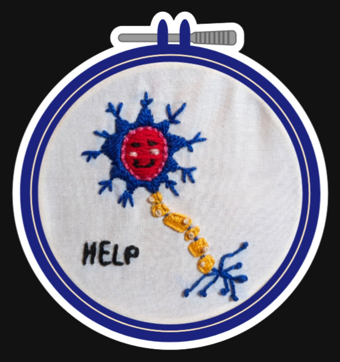 "HELP" Sticker